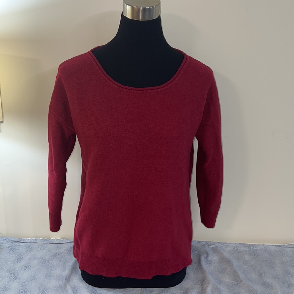 Banana Republic Red Quarter Sleeve Sweater Size Large